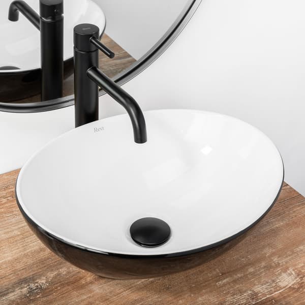 SOFIA SORT/HVID HÅNDVASK - BORDPLADE SKU REA-U8749