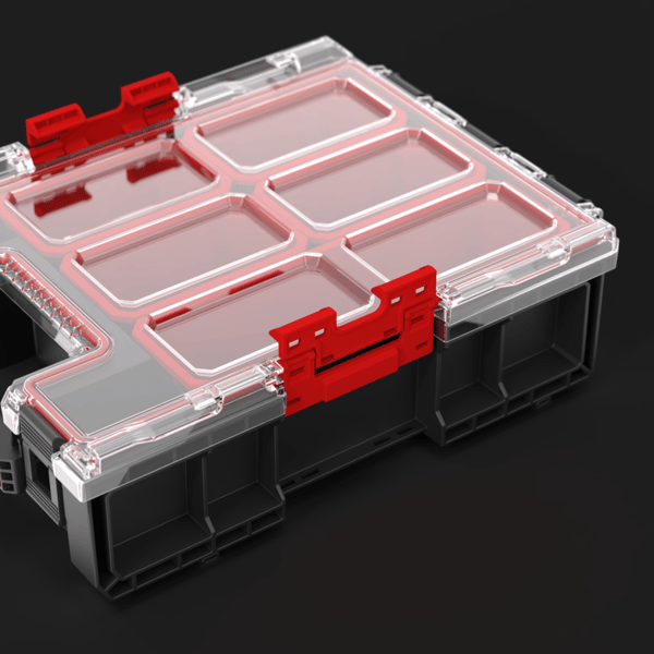 QBRICK SYSTEM ONE M Plus 2.0 organizer med låg, plastikboks, 4 l