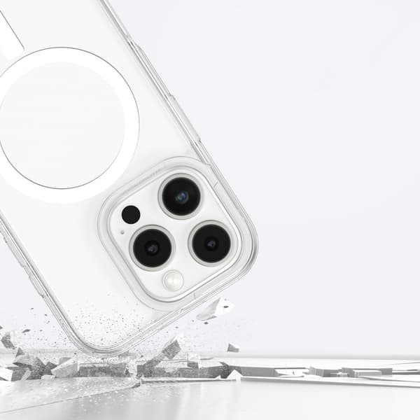 Silikonskal med magnetisk ring för iPhone 16 Pro - transparent