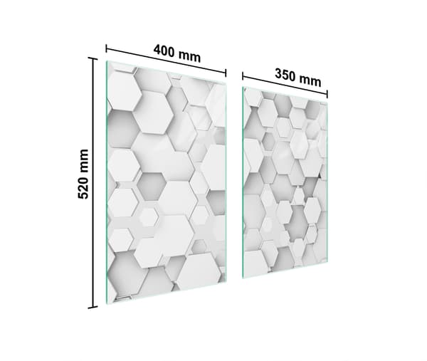 GLASSKYDDSPLÅT FÖR SPIS 75x52 MÖNSTER