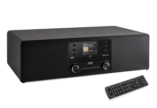 JVC RD-E984B sort ministereo, internetradio, Bluetooth 5.2
