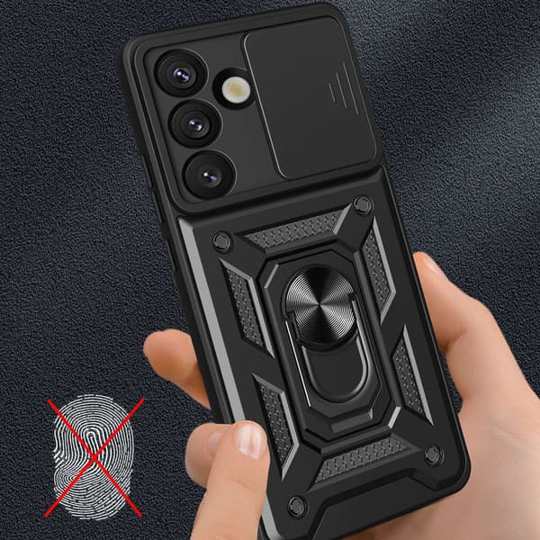 Samsung Galaxy S26 Plus Hybrid Armor Camshield-cover - Sort