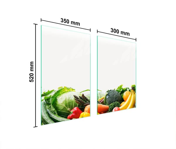 GLASSKYDDSPLATTA FÖR KÖK 65x52 GRÖNSAKER