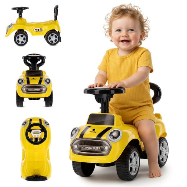 Autontyöntölaite GO GO Fassion keltainen