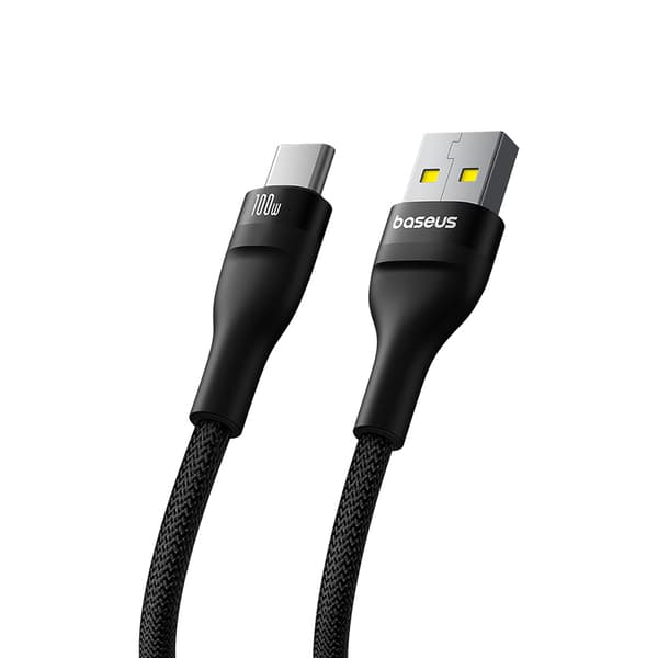 Flash 2 USB-A - USB-C 100W 2m kabel - Svart