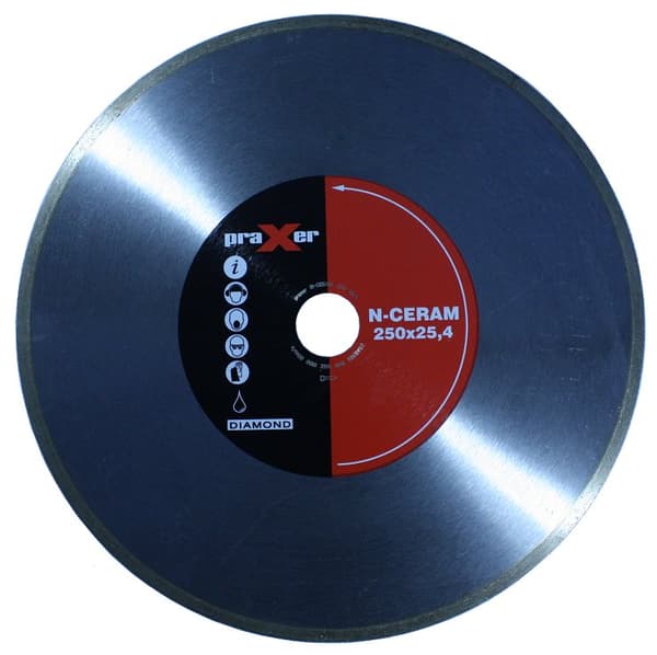 Diamantskive til fliser N-CERAM 250mm PRAXER