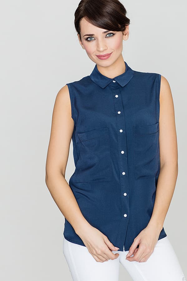 Bluse K363 Marineblå L
