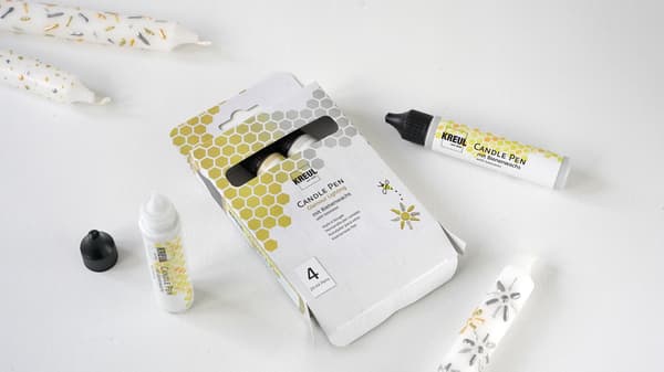 Sæt med 4 Glamour Lighting stearinlyspenne