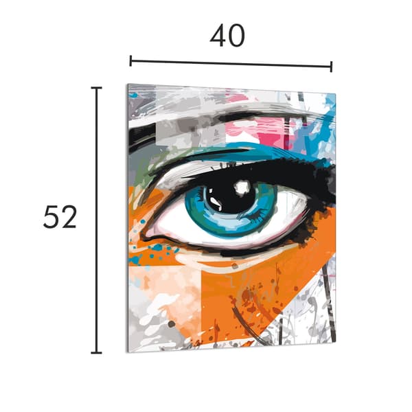 GLAS SKÄRBRÄDA 40x52 Öga