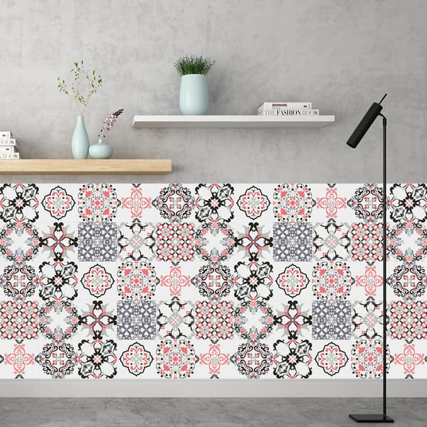 Selvklæbende PVC-fliser med patchwork-paneler, sæt med 10 tapeter 20x20cm zm-06-026