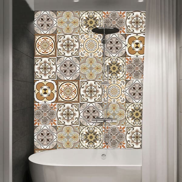 Selvhæftende PVC-patchwork-paneler, sæt om 10 tapeter 20x20cm ZM-06-010