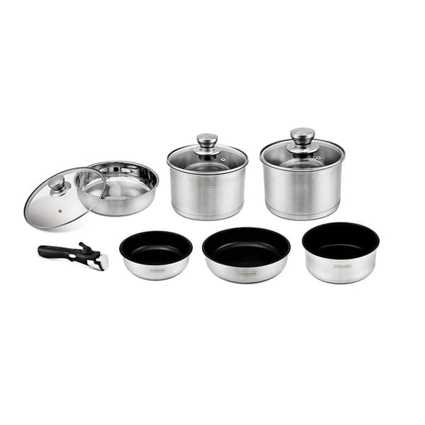 Kitchencook FLEX10 grydesæt i rustfrit stål med 10 dele
