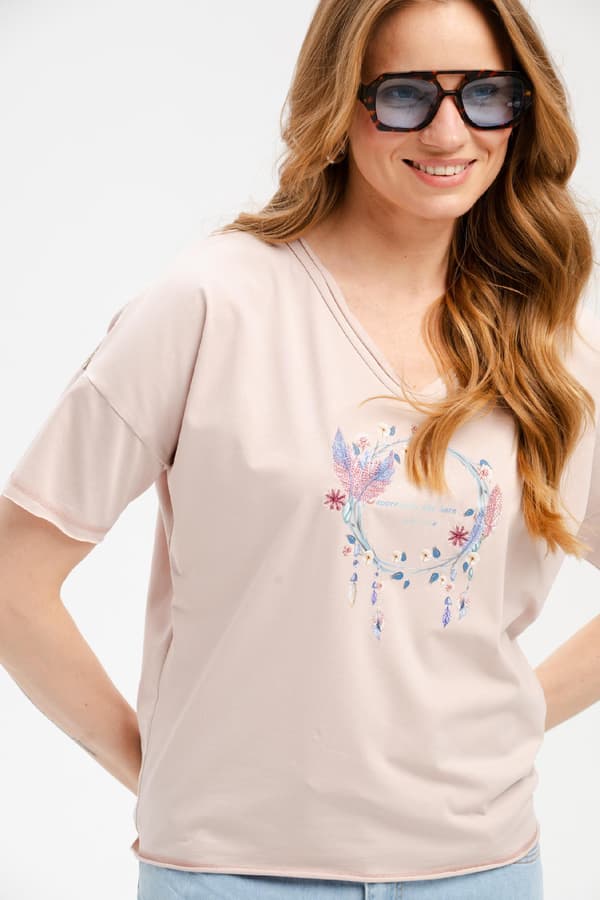 Damebluse Elma Lys Beige 44/46