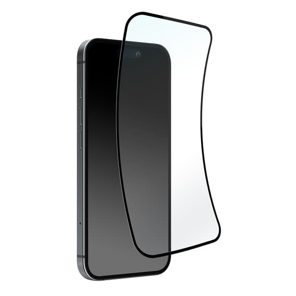 Hybridglas med sort ramme til iPhone 16 Plus / iPhone 15 Pro Max / iPhone 15 Plus Fleksibelt glas D3O