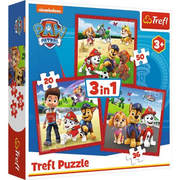 Trefl pussel 3i1 glada hundar, Paw Patrol