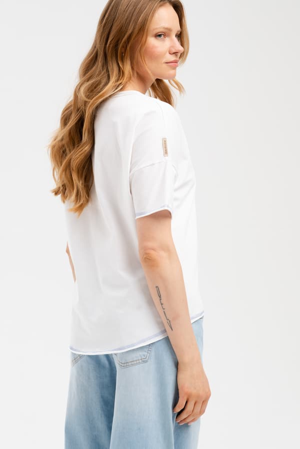 Damebluse Elma Ecru 44/46