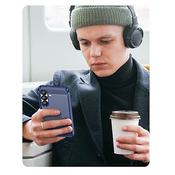 Silikonbaksida för iPhone 16e Carbon Case – svart