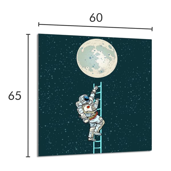 GLASPANEL TIL KØKKEN 60x65 Moon