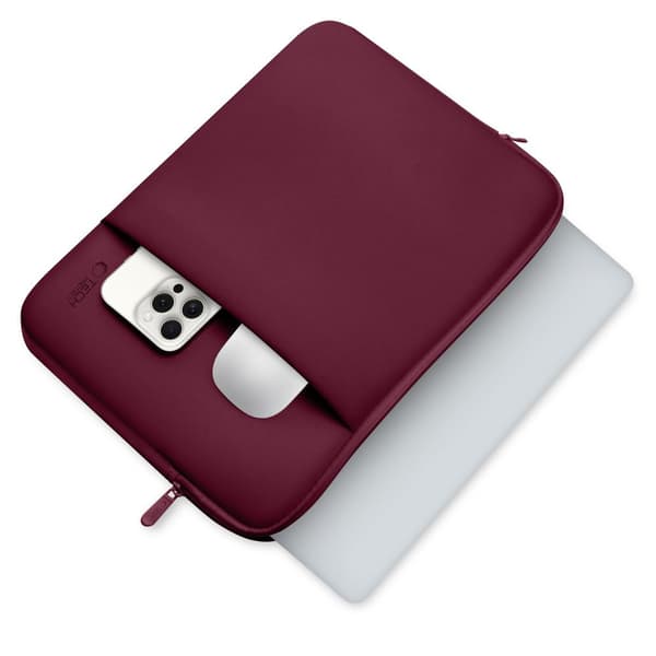 Neopren laptoptaske til 15-16'' bærbare computere - bordeaux