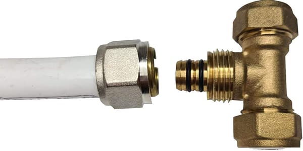PEX CONEX T-stykke 15X16X15 MM KOBBER TIL PEX ADAPTER
