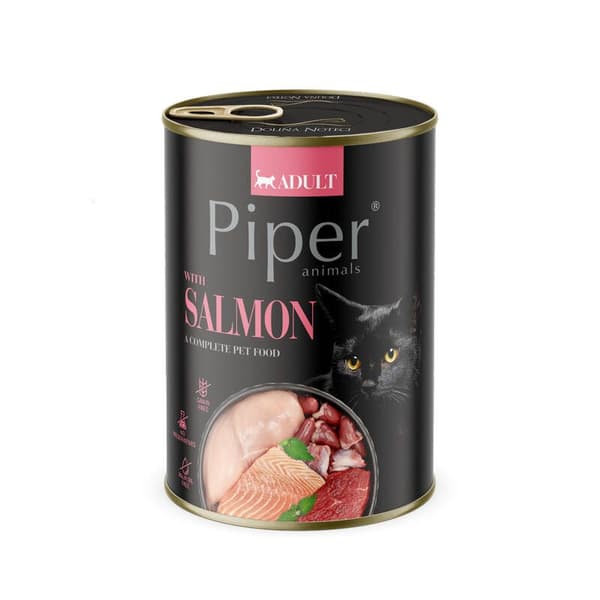 DOLINA NOTECI Piper vådfoder til katte med laks, dåse 20 x 400 g