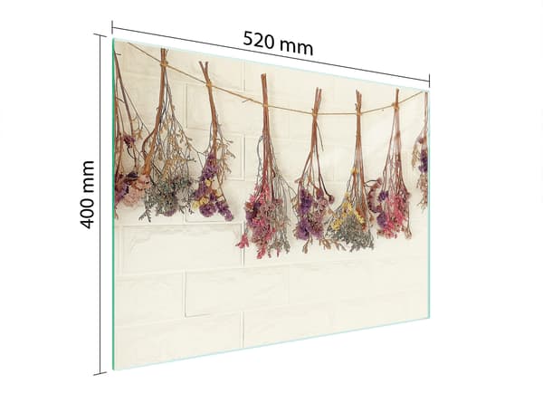 SKÄRBRÄDA I GLAS 52x40 BLOMMOR