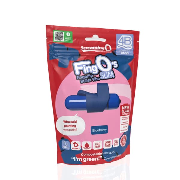 Screaming O FingO Fingervibrator 6 Funktioner Blå