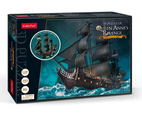 CUBIC FUN 3D-pussel Queen Annes hämnd 293 bitar LED-version L522h