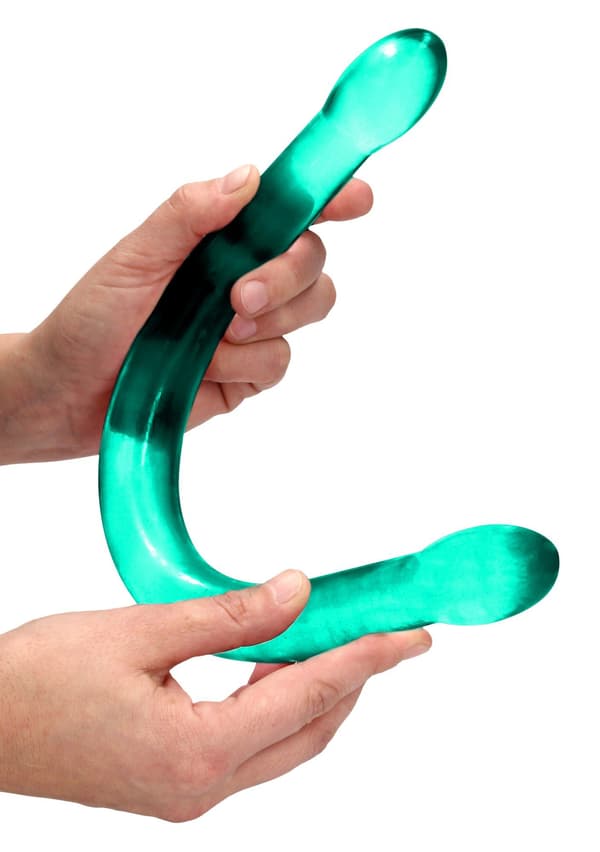 Realrock Crystal Clear Dubbeldildo 42 cm Grön