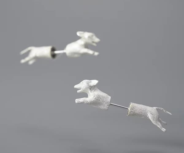 Pendientes de plata Pendientes de perro Plata 925
