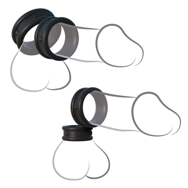 Fantasy CRingz 2-i-1 Penisring og Ball Ring Sort