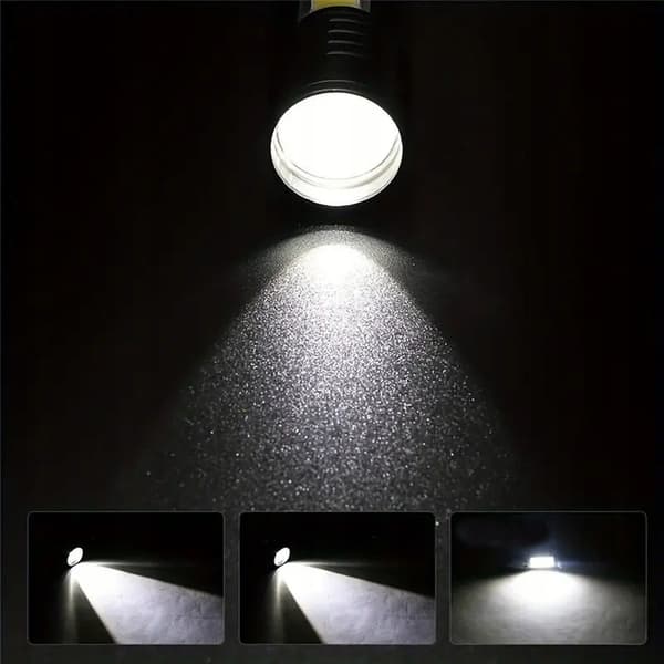 Ladattava LED-taskulamppu + kotelo