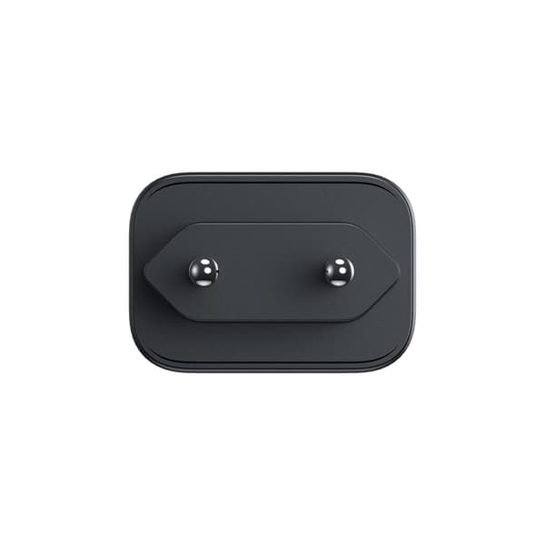 USB-C ja USB-A 25W SFC PPS PD -seinälaturi - musta