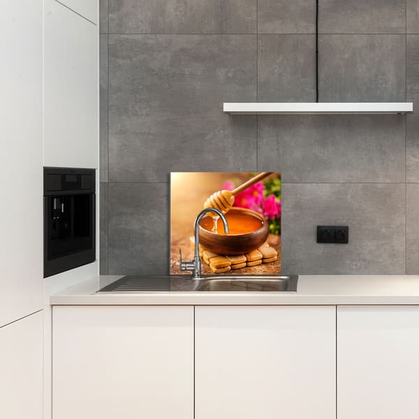 GLASPANEL FÖR KÖK 65x60 Honung