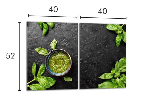 Skyddsplatta i glas för kamin 2x40x52 Basil