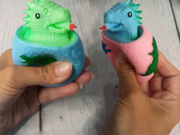 DINOSAURÆG SQUISHY anti-stress SQUEZABLE afslapning SENSORISK