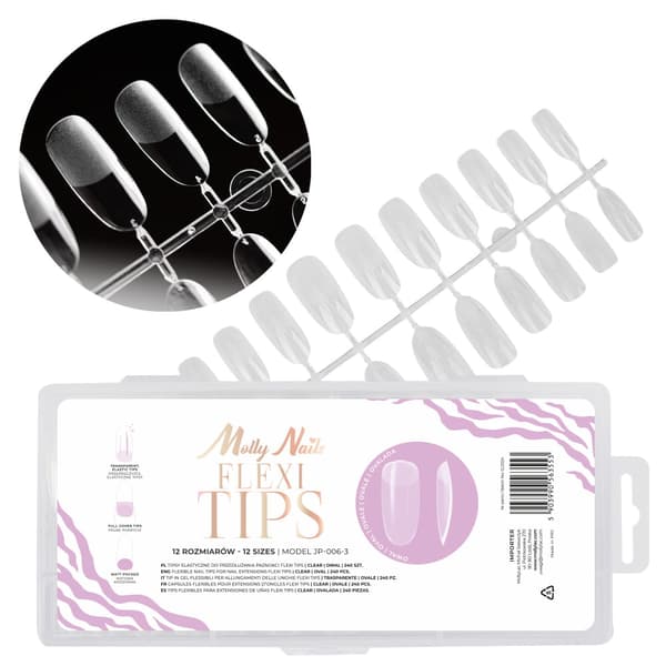 Flexi Tips Molly Nails oval snabba nageltips 240 st