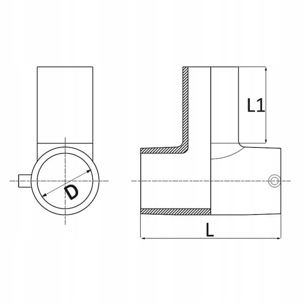 PE T-rørs elektrosvetskoblinger 63 mm PE100 SDR11 EF