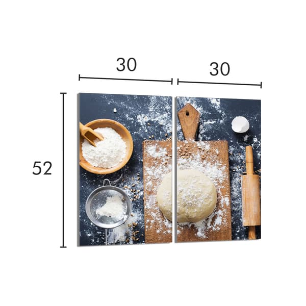 Skyddsplatta i glas för spis 2x30x52 Kök