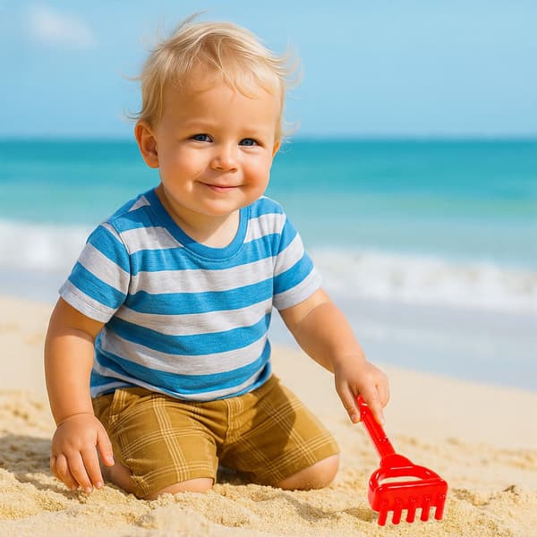 RIVE til en BABY sandrive til stranden TOY SOLID