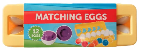 ÄGG Uddannelsespuslespil Sortering Matcha Form og Farve Montessori