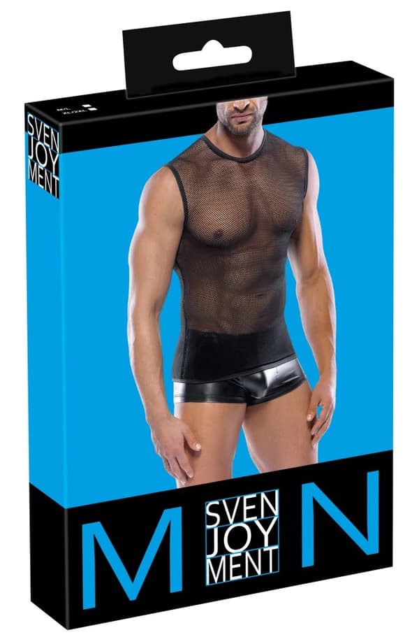Svenjoyment Herre Tyk Mesh Tanktop Sort ML