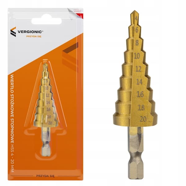 HSS trinkonusbor 4-20mm HEX til metal