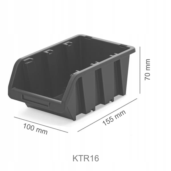 KTR16 lastbilscontainer | Svart