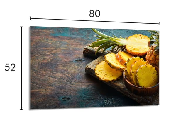 Glasskydd för spishäll 80x52 Ananas