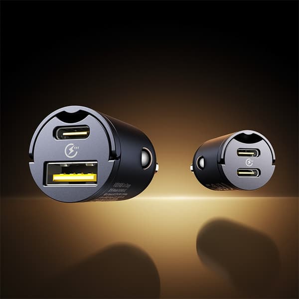 Autolaturi 2xUSB-C 30W - musta