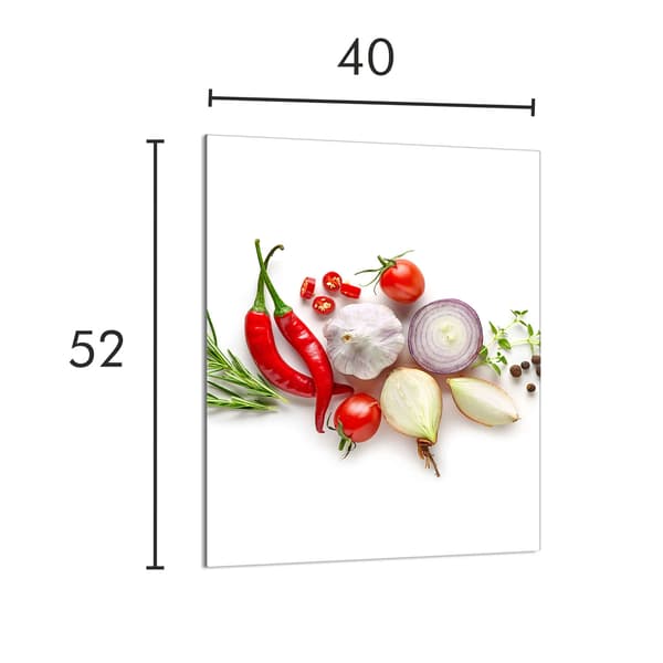 SKÄRBRÄDA I GLAS 40x52 Grönsaker