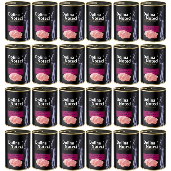 DOLINA NOTECI Premium rik på kalkon - våtfoder för katter - 24x400g
