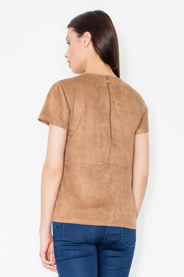 Enkel sort ruskindsbluse M458 størrelse XL