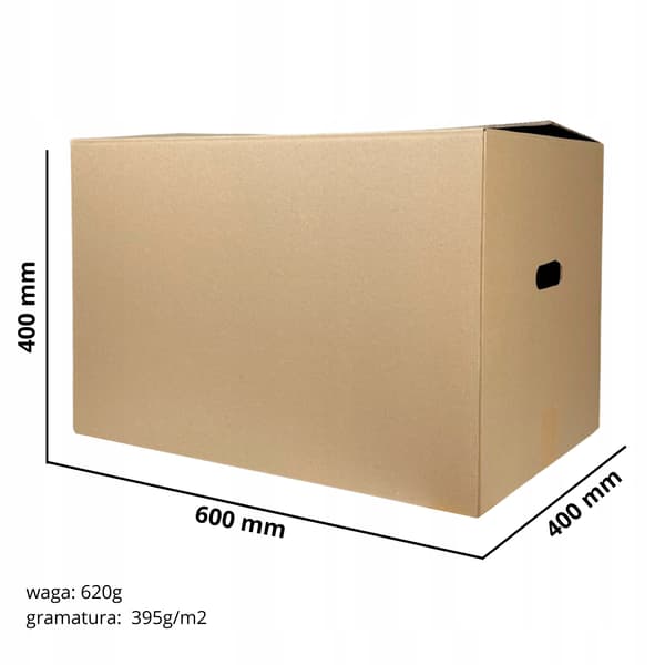 Flyttlåda Basic 90L 600x400x400mm B 10 stk
